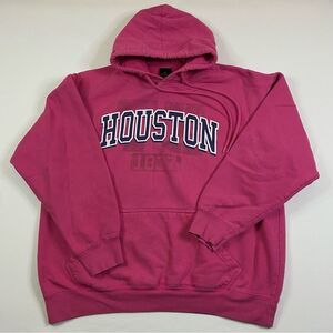 Houston Hoodie Women's Large Hot Pink Texas Travel Destination Souvenir‎